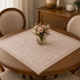 Centro de Mesa 78X78 cm Clean Renova Dohler - Alana Bege