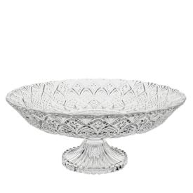 Centro de Mesa Clear com Pé Toffee 30Cm em Casa Tem Glass - Inga