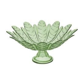 Centro de Mesa com Pé Folhas Verde Vitazza - 39cm