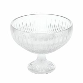 Centro de Mesa com Pé Queen Wolff 25 cm - Transparente