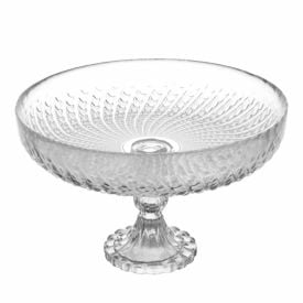 Centro de Mesa com Pé Valência Havan Casa 23,5 cm - Transparente