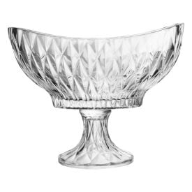 Centro de Mesa de Cristal com Pé Diamond 28Cm Lyor - DIAMOND