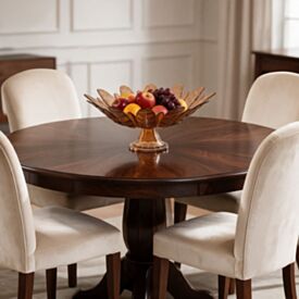 Centro de Mesa Folhas com Pé 37Cm Vitazza - Café