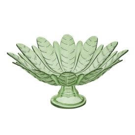 Centro de Mesa Folhas com Pé Verde Vitazza - 39Cm