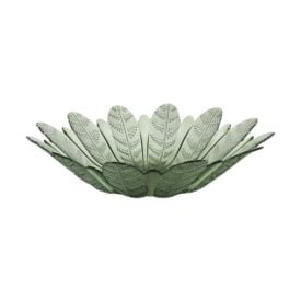 Centro de Mesa Folhas Verde Vitazza 39Cm - Vidro