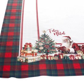 Centro de Mesa Natal Encantando 70X70 cm Havan Casa - Noel Xadrez