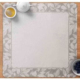 Centro de Mesa Viena 65Cm X 65Cm Havan Casa - Folhas Cinza