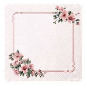 Centro de Mesa Viena 65Cm X 65Cm Havan Casa - Floral Rosa