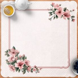 Centro de Mesa Viena 65Cm X 65Cm Havan Casa - Floral Rosa