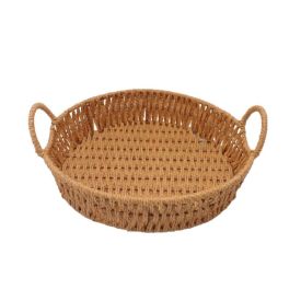 Cesta Redonda Com Alça Havan Casa 25Cm - Natural