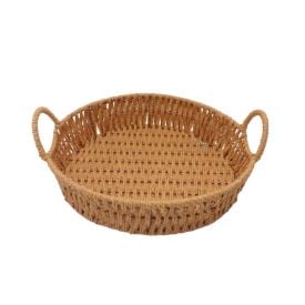 Cesta Redonda Com Alça Havan Casa 29Cm - Natural