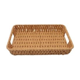 Cesta Retangular Com Alça Havan Casa 33Cm - Natural