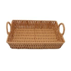 Cesta Retangular Com Alça Havan Casa 35Cm - Natural