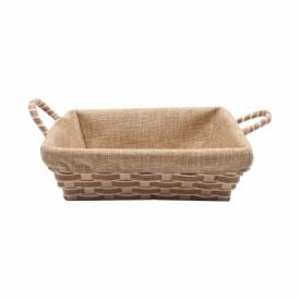 Cesto Retangular Com Forro Havan Casa 24 Cm - Natural