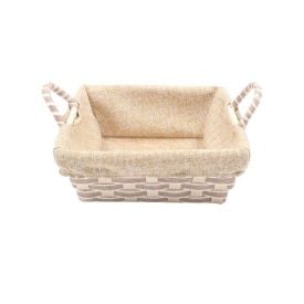 Cesto Quadrado Com Forro Havan Casa 21Cm - Branco
