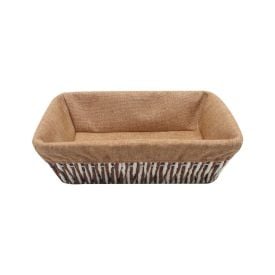Cesto Retangular Com Forro Bege Havan Casa - 24 Cm