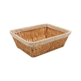 Cesto Retangular Com Forro De Tecido Havan Casa 24Cm - Natural