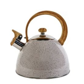Chaleira Com Apito A&ccedil;o Inox Baunilha Havan Casa 2,5 Litros - Espelhada