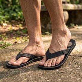 Chinelo Cartago Masculino Arizona Light Preto/Preto/Bege