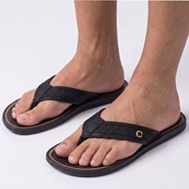 Chinelo Cartago Masculino Durban Dedo Ad Basalto/Preto/Amarelo
