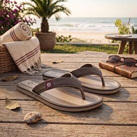 Chinelo Cartago Masculino Maiorca Bege/Marrom Claro