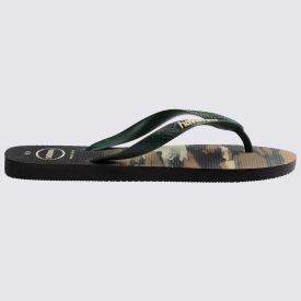 Chinelo Havaianas Masculino Top Camu Preto/Verde Olive