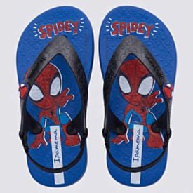Chinelo Ipanema Bebê Spidey Aventura Azul/Preto/Vermelho