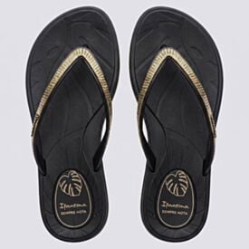 Chinelo Ipanema Feminino Shine Ad Preto/Bege