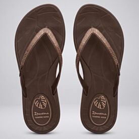 Chinelo Ipanema Feminino Shine Ad Marrom/Marrom/Bege