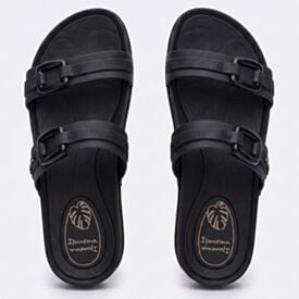 Chinelo Ipanema Feminino Shine Slide Preto/Bege