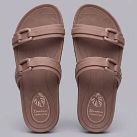 Chinelo Ipanema Feminino Shine Slide Marrom Mocca/Bege