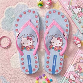 Chinelo Ipanema Infantil Hello Kitty Amore Azul/Rosa