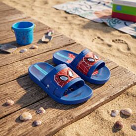 Chinelo Ipanema Infantil Marvel Action Slide Azul/Vermelho