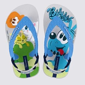 Chinelo Ipanema Infantil Turma Da Monica Cinza West/Azul Wave
