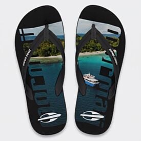 Chinelo Mormaii Masculino Tropical Pro III Preto/Branco/Azul