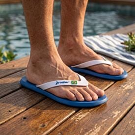 Chinelo Rider Masculino Brasil Azul/Branco