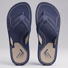 Chinelo Rider Masculino Sense Dedo Preto/Azul/Bege