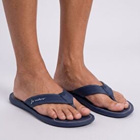 Chinelo Rider Masculino Sense Dedo Preto/Azul/Bege