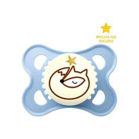 Chupeta com Bico de Silicone Noite Mam 0 a 6 Meses - Azul