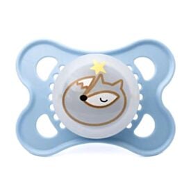 Chupeta com Bico de Silicone Noite Mam 0 a 6 Meses - Azul