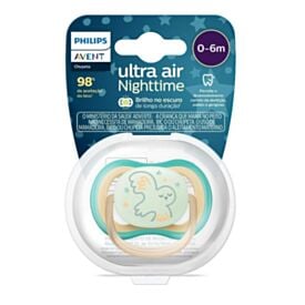 Chupeta Ultra Air Noturna Decorada 0 a 6 Meses Philips Avent - Verde