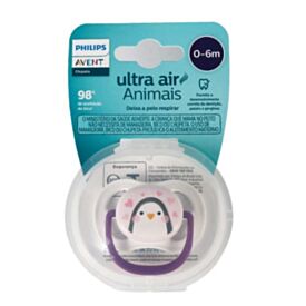 Chupeta Ultra Air Tamanho 1 Philips - Rosa e Lilás