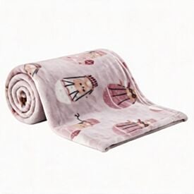 Cobertor para Bebê Flannel 100% Poliéster Camesa - Urso Rosa