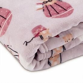 Cobertor para Bebê Flannel 100% Poliéster Camesa - Urso Rosa