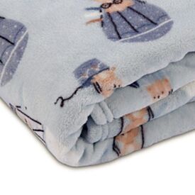 Cobertor para Bebê Flannel 100% Poliéster Camesa - Urso Azul