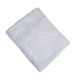 Cobertor de Bebê 100% Poliéster Alto Relevo Yoyo - Zoo Off White