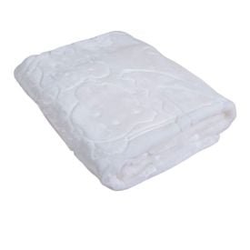 Cobertor de Bebê 100% Poliéster Alto Relevo Yoyo - Zoo Off White