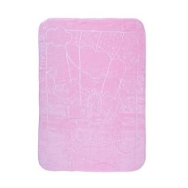 Cobertor de Bebê 100% Poliéster Alto Relevo Yoyo - Rosa