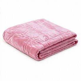 Cobertor de Bebê 100% Poliéster Alto Relevo Yoyo - Rosa
