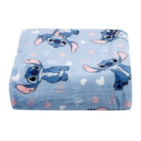 Cobertor Casal 100% Poliéster Disney - Stitch Corações